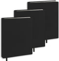 Black Book Covers 3 Pack, 9x11 Inch Jumbo Stretchable Book Sox for Most Hardcover Books, Up to 10”x12.5” Washable, Reusable Protective Covers for Textbooks