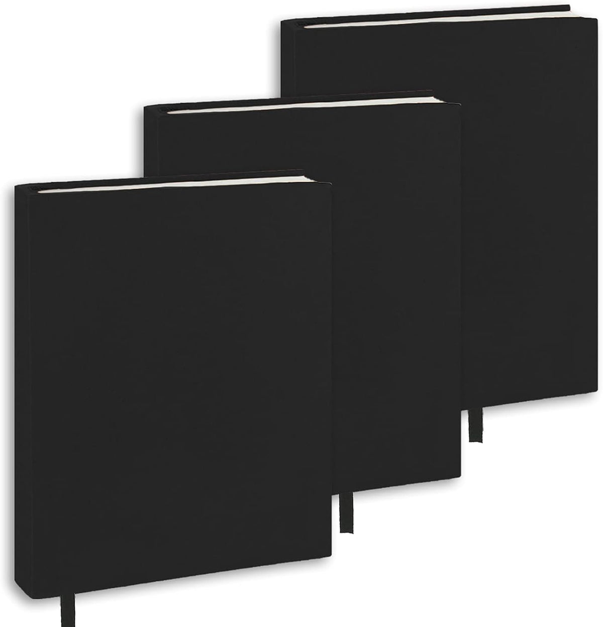 Black Book Covers 3 Pack, 9x11 Inch Jumbo Stretchable Book Sox for Most Hardcover Books, Up to 10”x12.5” Washable, Reusable Protective Covers for Textbooks