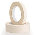White Masking Tape 3 Pack, General Purpose Painter's Tape 0.7inch x 60yard, 180 Yards Total, Beige Crepe Paper Tape for Painting, Labeling, Packing, Craft, Art