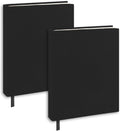 Black Book Covers 2 Pack, 6"x9" Stretchable Book Sox Suitable for Most Hardcover Books, Up to 8.5”X9.5”,Washable and Reusable Protective Cover for Textbooks