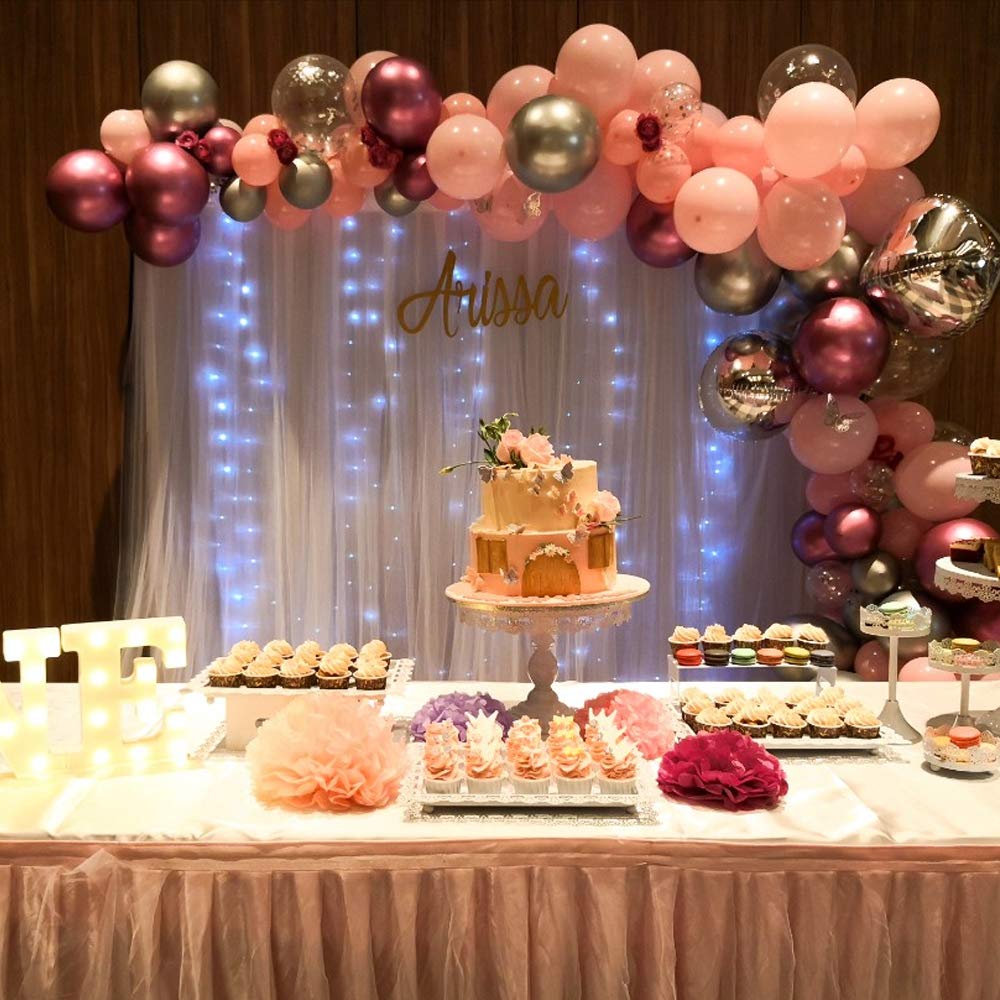 Balloon Arch Strip Kit for Garland, 32.8 Feet Balloon Tape Strips and 200 Glue Point Dot Stickers for Party Wedding Birthday Baby Shower Graduation Decorations