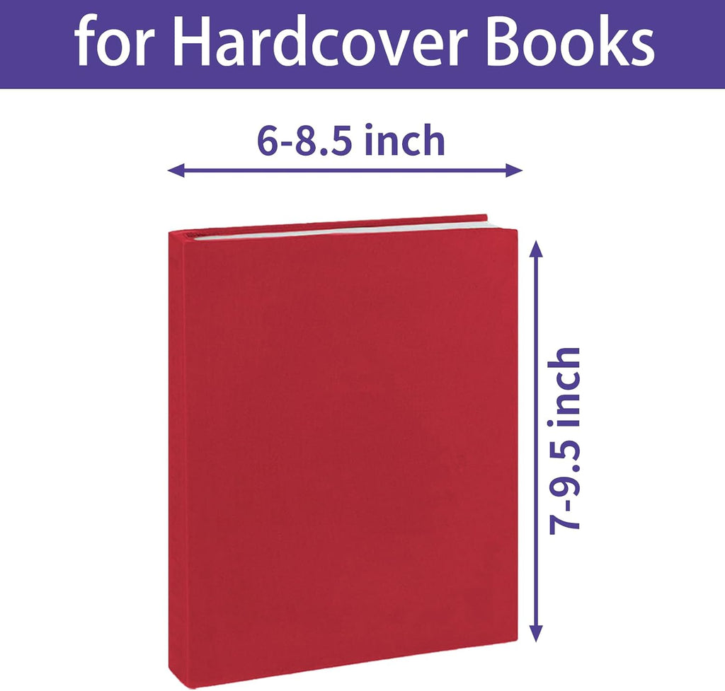 Cloth Book Covers 7 Pcs, 6"x9" Stretchable Book Sox Suitable for Most Hardcover Books Up to 8.5”X9.5”, Washable and Reusable Protective Cover for Textbooks