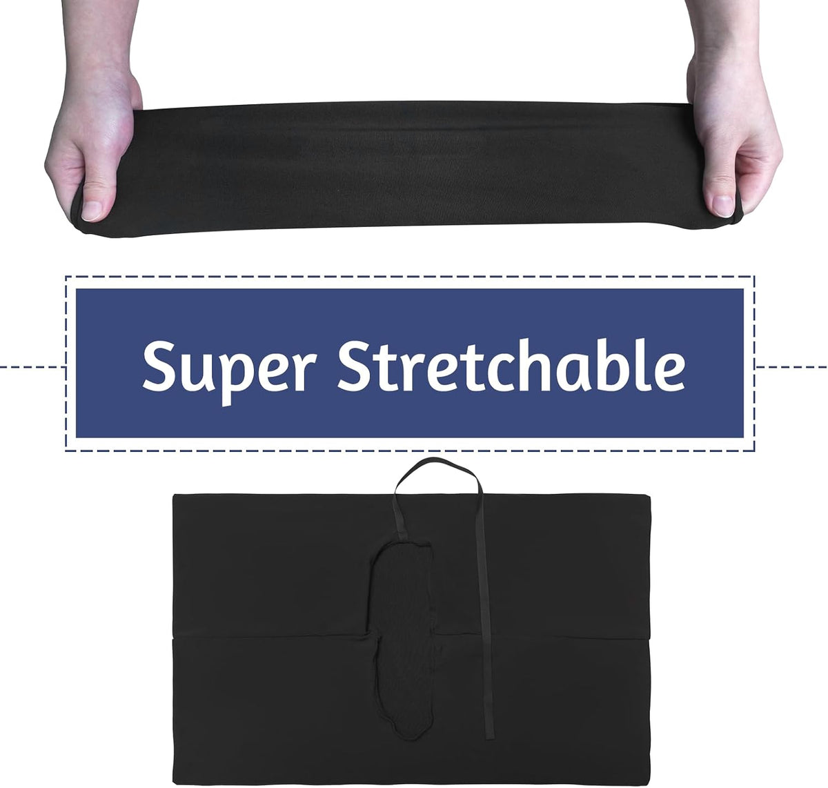 Black Book Covers 7 Pack, 6"x9" Stretchable Book Sox Suitable for Most Hardcover Books, Up to 8.5”X9.5”, Washable and Reusable Protective Cover for Textbooks