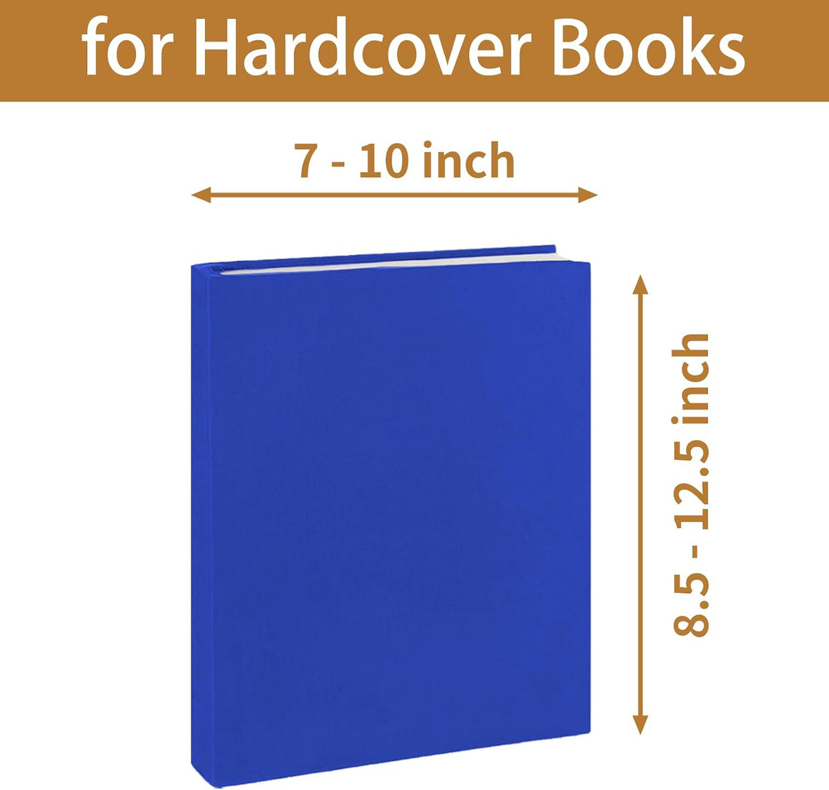 Blue Book Covers 3 Pack, 9x11 Inch Jumbo Stretchable Book Sox for Most Hardcover Books, Up to 10”x12.5” Washable, Reusable Protective Cover for Textbooks