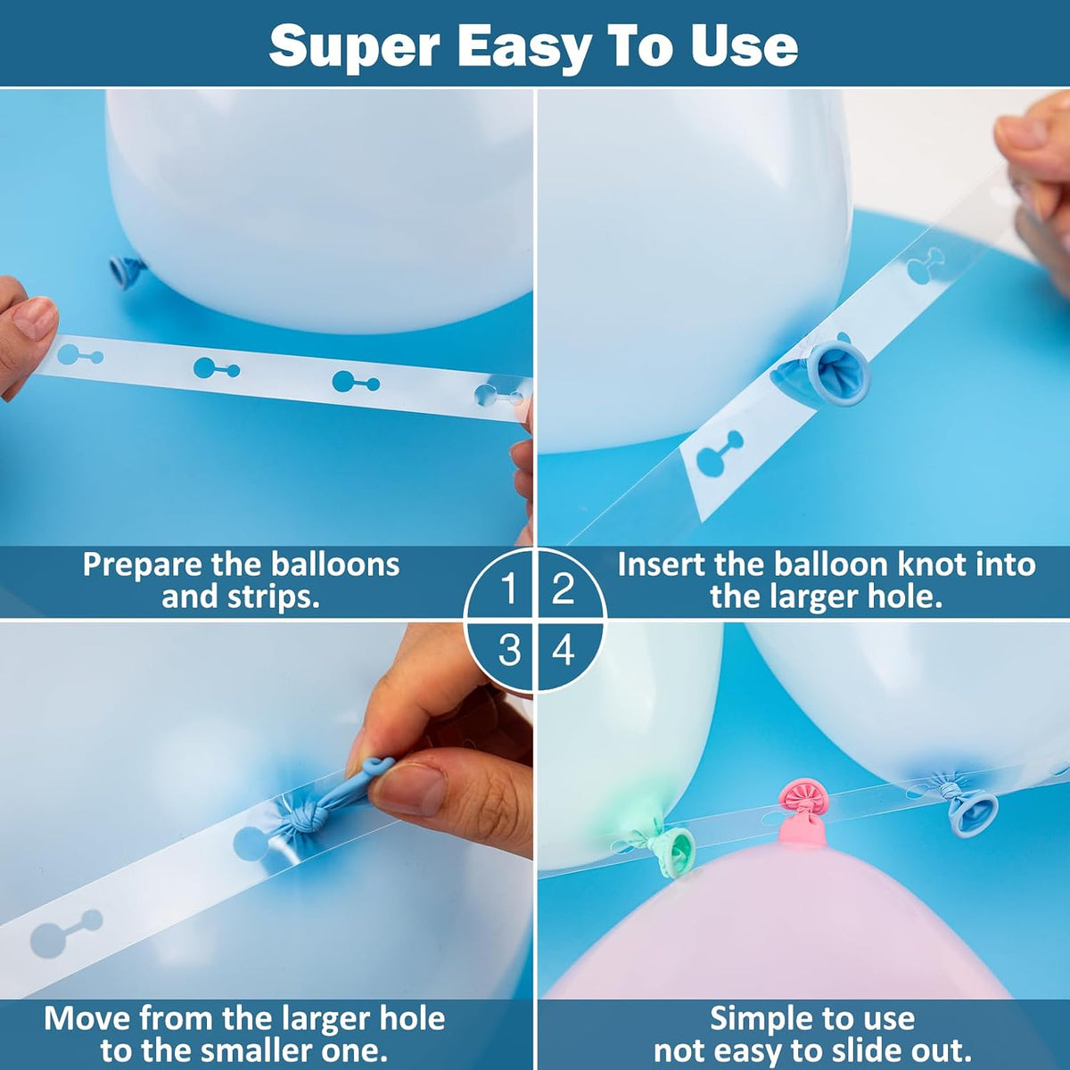 Balloon Arch Strip, 49ft Balloon Tape and 300 Glue Point Dots, Balloons Arch Kit for Garland, Party, Birthday, Baby Shower, Graduation, Graduation Decorations