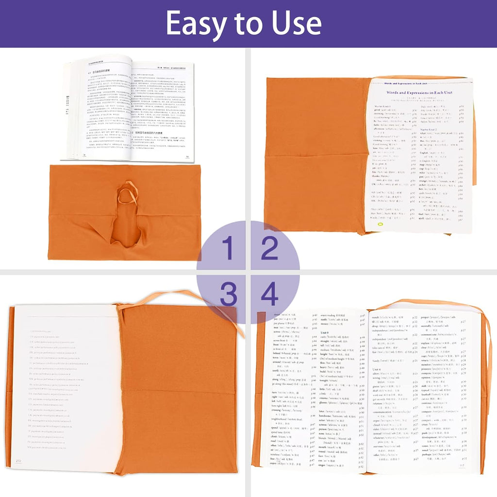 Cloth Book Covers 7 Pcs, 6"x9" Stretchable Book Sox Suitable for Most Hardcover Books Up to 8.5”X9.5”, Washable and Reusable Protective Cover for Textbooks
