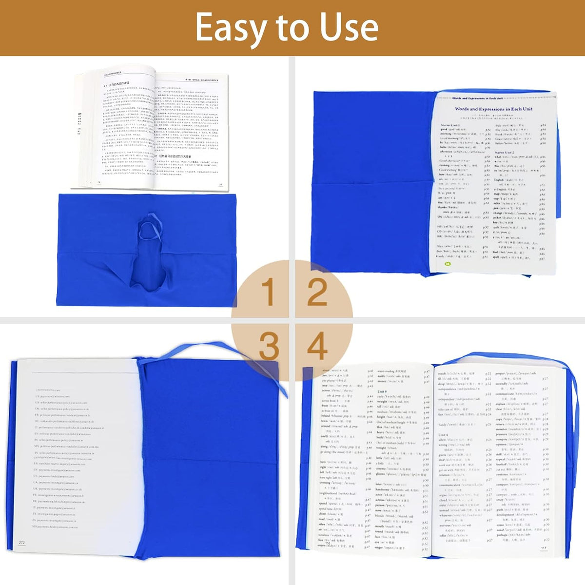 Blue Book Covers 3 Pack, 9x11 Inch Jumbo Stretchable Book Sox for Most Hardcover Books, Up to 10”x12.5” Washable, Reusable Protective Cover for Textbooks