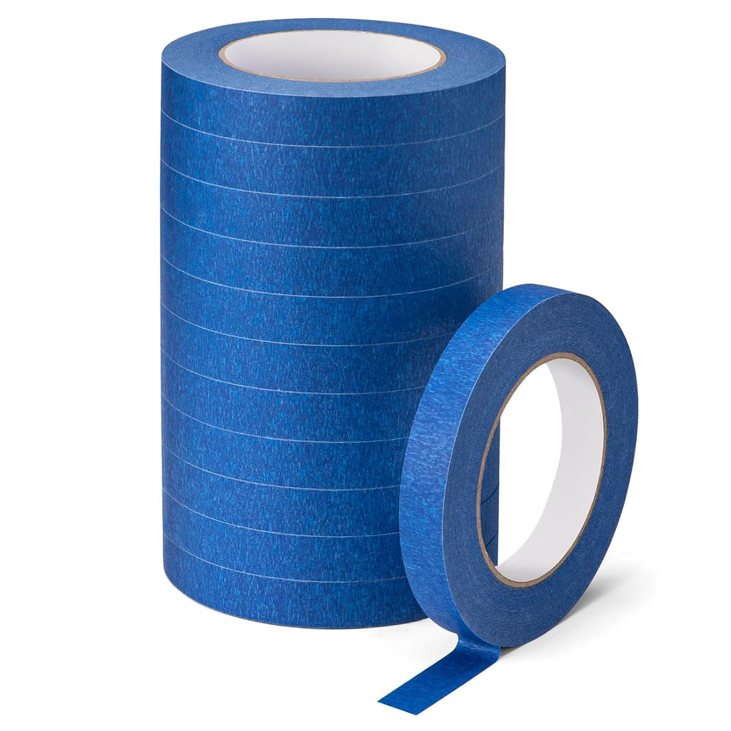 Painters Tape 720 Yards, Blue Tape, Removable Masking Tape for Painting, Classroom, Wall, Art Supplies (12 Rolls, 0.7in x 60yd Each)