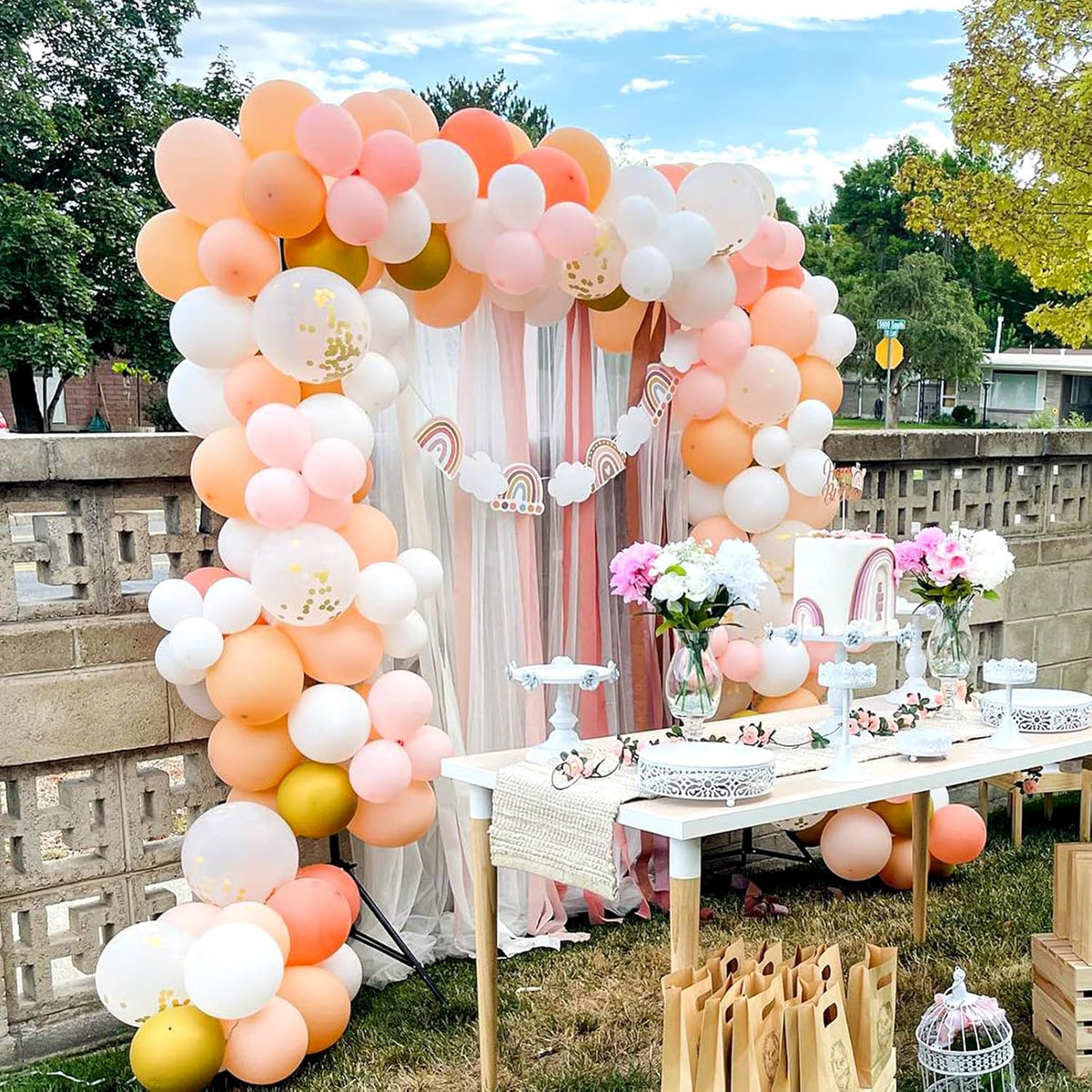 Balloon Arch Strip, 99ft Balloon Tape and 600 Glue Point Dots, Balloon Arch Kit for Garland, Party, Birthday, Baby Shower, Graduation, Graduation Decorations